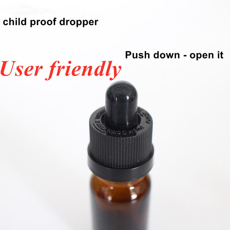 5ml 15ml 20ml 30ml 50ml Kozmetik Paketleme Yuvarlak plastik Yaka Yüz Fesyenel Yağı Amber Fesyenel Yağı Damla Şişe