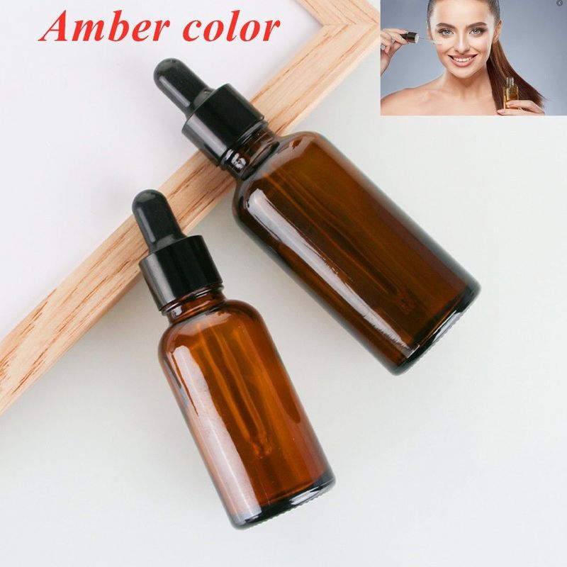 Kozmetik Deri Bakımı 10ml 20ml 30ml 50ml 100ml Boş Yuvarlak Esansyel Yağ Cam Damla Şişesi