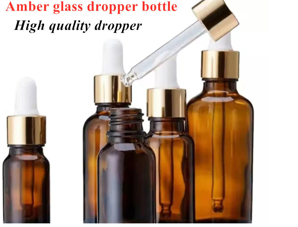 Kozmetik Deri Bakımı 10ml 20ml 30ml 50ml 100ml Boş Yuvarlak Esansyel Yağ Cam Damla Şişesi