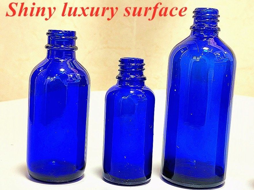 20 ml 30 ml Essential Oil serum cilt bakımı kozmetik paket şişe Cobal Blue Glass Dropper Flask