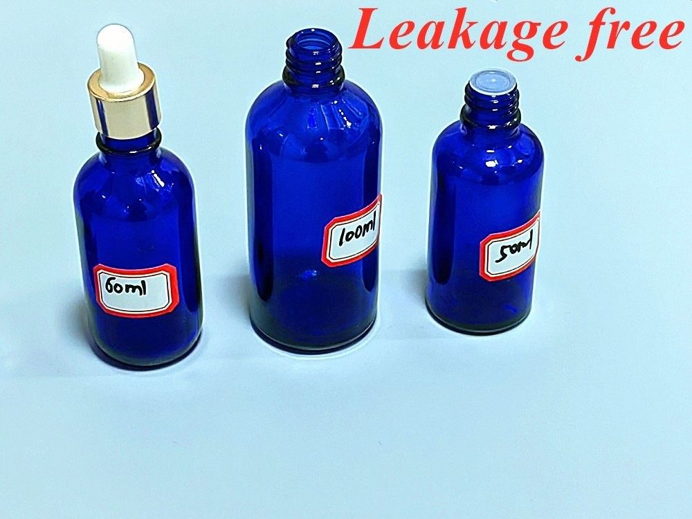 Kozmetik Cam Mavi Serum Damla Şişe 20ml 30ml 50ml Lüks Esansyel Yağ Damlalı Cam Şişe