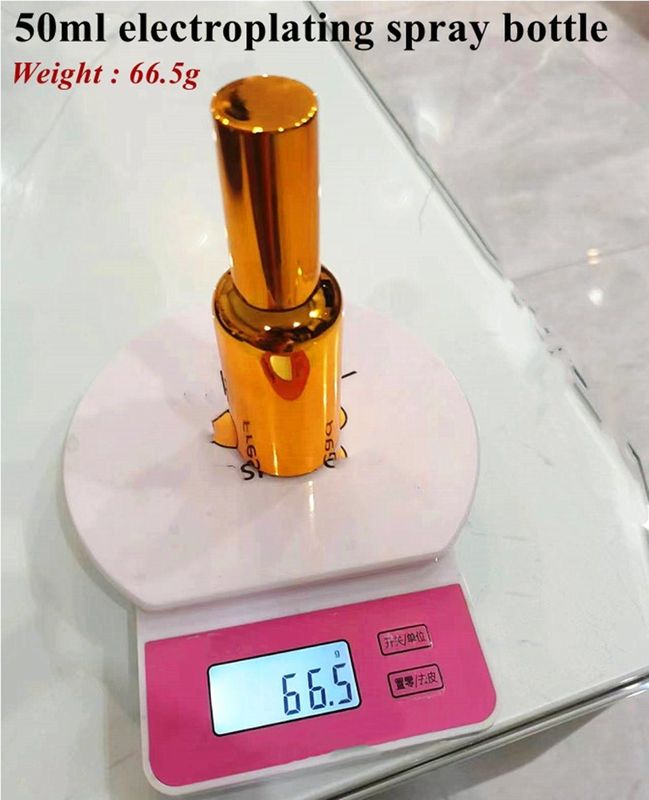 30 ml 50 ml Elektroplating Gold Silver Glass Spray Kozmetik Şişe Altın Kozmetik Esanslı Yağ Şişesi