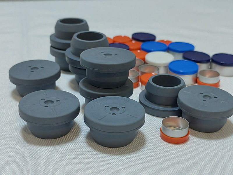 13mm 20mm 28mm gri renkli Cam Enjeksiyon Şişeleri Liyofilize Toz şişeyi Kullanın İlaçlı Butil Kauçuk Kapak