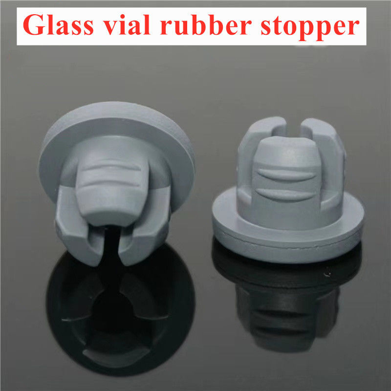 13mm 20mm 32mm Tıbbi Kullanım Mavi Gri Liyofilizasyon Butil Kauçuk Kapakları Cam Şişe için Cam Infüzyon Şişesi