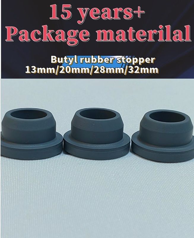 13mm 20mm 28mm 32mm Gri Silikon Tıbbi Cam Enjekte edilebilir Şişe Kapakları Farmasötik Butil Kauçuk Kapak