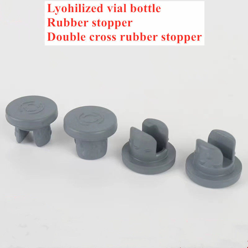 13mm 20m 28mm 32mm Liyofilizasyon cam şişeleri Tıbbi gri Butil Kauçuk Şişe için kapak cam şişe Cam Infüzyon şişe