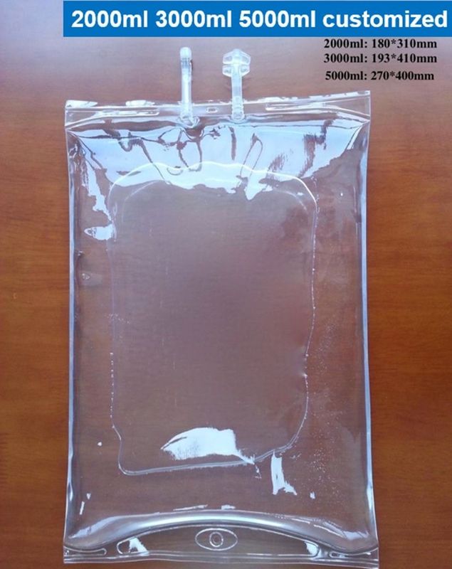 250 Cc 500cc 1000cc 2000ml IV sıvı çözeltisi torbaları Dehp ücretsiz infüzyon torbası Tıbbi Kalite PVC Şeffaf Tek seferlik Em