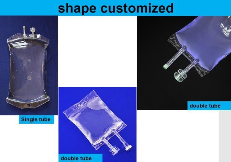 250 ml 500 ml 1000 ml tek kullanımlık infuzyon torbası Tıbbi PVC Steril Saline IV sıvı çözeltisi PVC infuzyon torbası