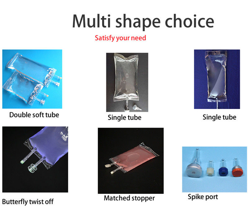 Plastik tıbbi steril infüzyon torbası 100ml 250ml 500ml PVC Sodyum klorür çözeltisi IV infüzyon sıvısı torbası