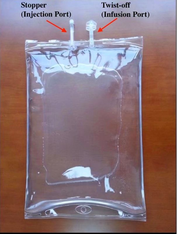 2000ml 3000ml 5000ml Kelebek Çift Portlu Dönüştürme Kan Transfüzyon Tek kullanımlık PVC Infuzyon Torbası Veterinerlik için