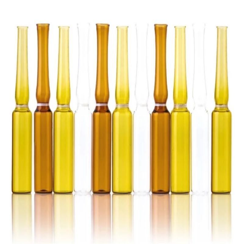5ml 10ml 20ml Renkli Halkalı Kesme Tıbbi Nötr Borosilikat Cam Ampule