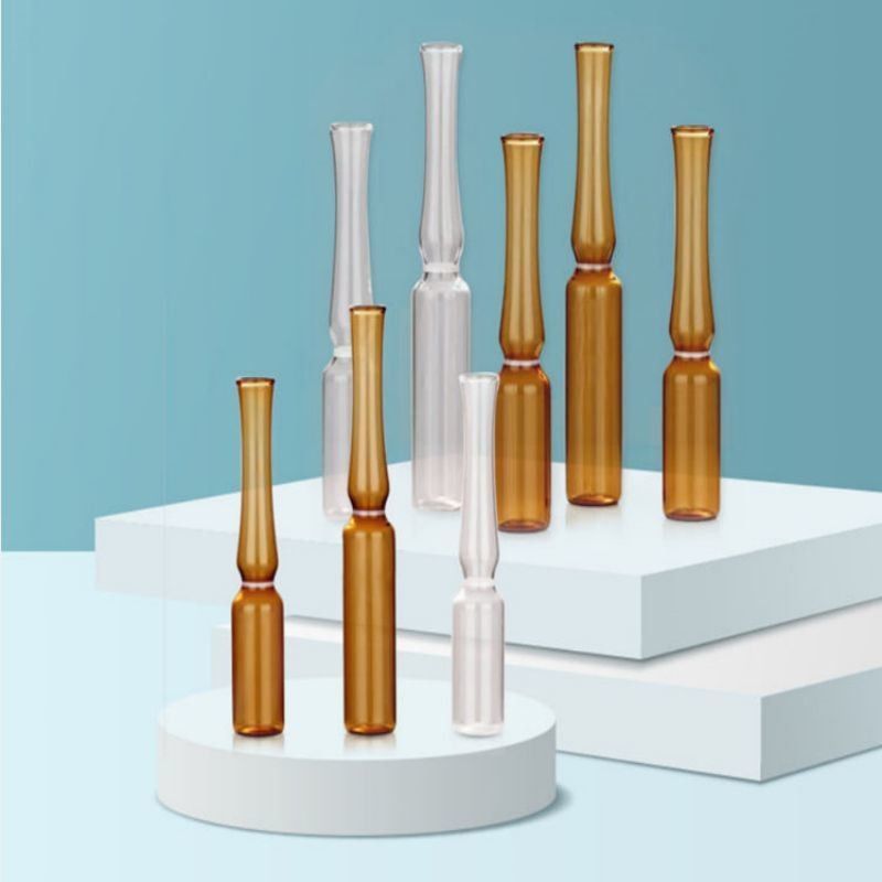 5ml 10ml 20ml Renkli Halkalı Kesme Tıbbi Nötr Borosilikat Cam Ampule