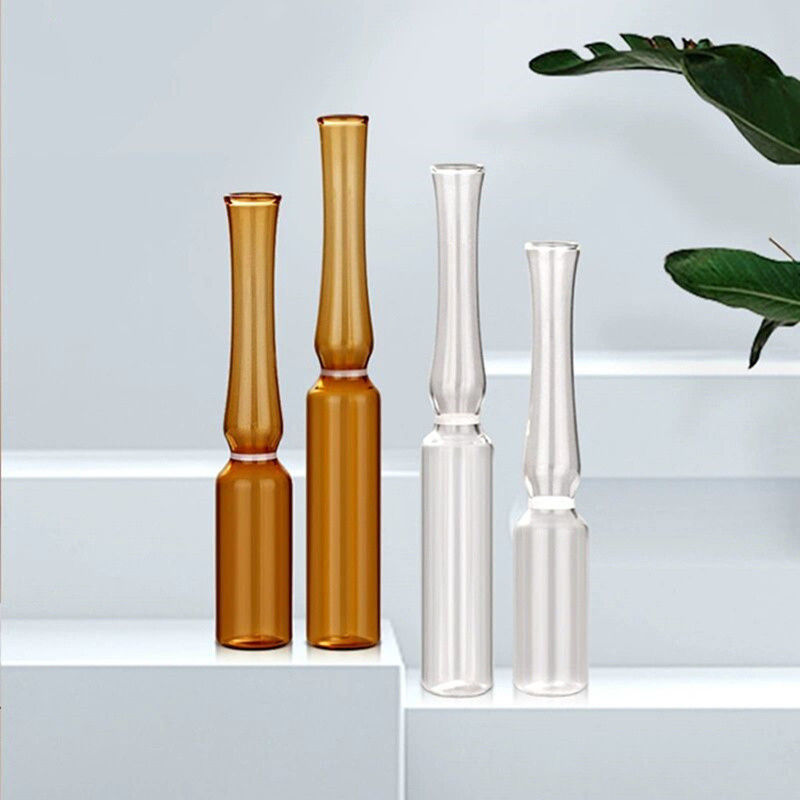 10ml Amber USP Standart Antibiyotikler İçin Cam Ampuletler Şeffaf Kalıplı Enjeksiyon Cam Ampulet Şişeleri