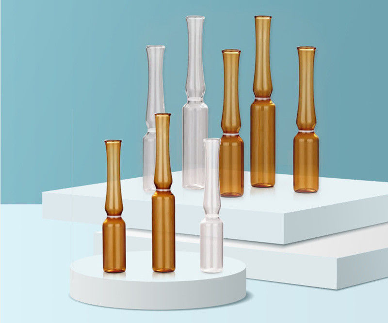 10ml Amber USP Standart Antibiyotikler İçin Cam Ampuletler Şeffaf Kalıplı Enjeksiyon Cam Ampulet Şişeleri