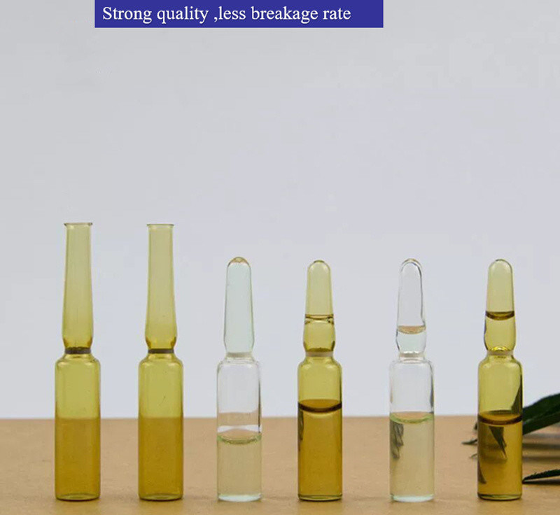 1 ml 2 ml 5 ml 10 ml YBB USP Enjeksiyon için boş borosilikat cam ampuller Pharmac için Şeffaf Amber Cam Ampul