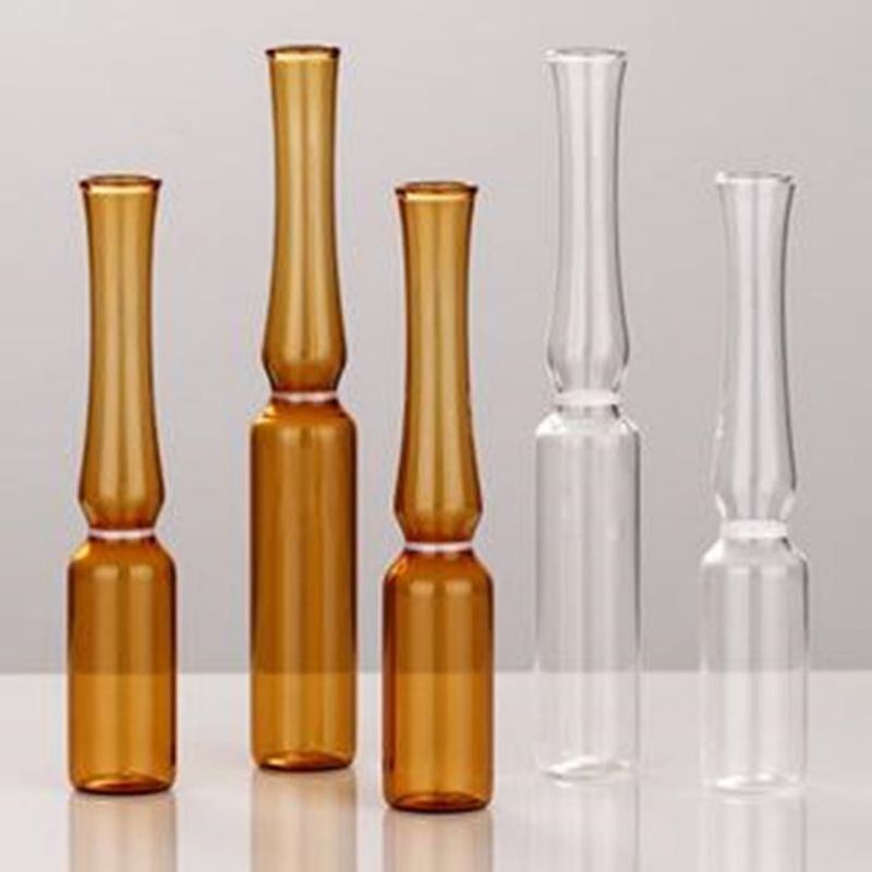 ISO Standart Şeffaf Amber Farmasötik Ampul Flakon C Tipi Ampul Boş