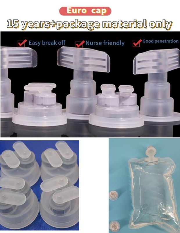 29mm 30mm PP Non PVC Film IV Infusion Bags için Çekici İnfüzyon Kapağı Plastik Infüzyon Şişesi için Euro Kapak