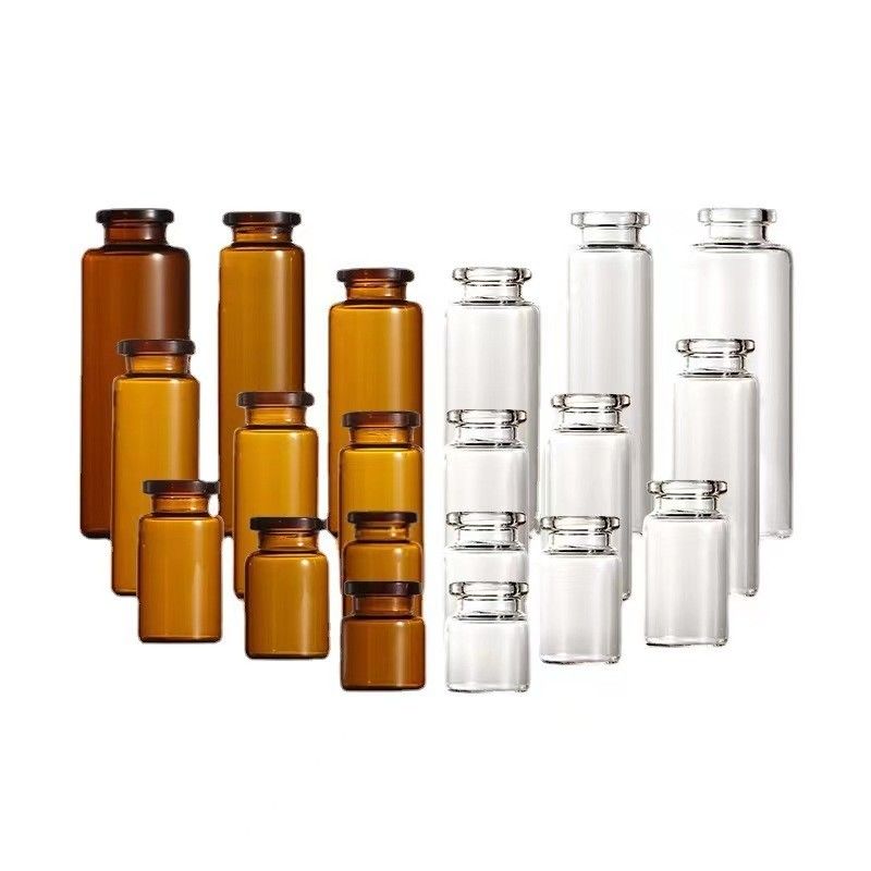 5 ml 7 ml 10 ml Açık Amber Borosilikat Aşı Cam Şişe Tubular Boş Enjeksiyon Boş serum Cam Şişe
