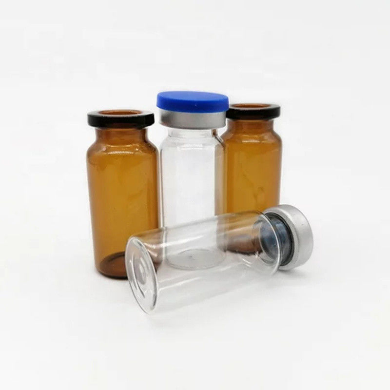 2 ml 5 ml 7 ml Dondurma Kurutma Cam Viyoli Farmasötik Tubular Vaktsina Alüminyum kapağı olan Açık Amber Cam Viyolar