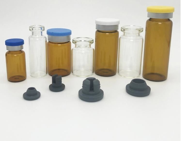 2 ml 5 ml 7 ml Dondurma Kurutma Cam Viyoli Farmasötik Tubular Vaktsina Alüminyum kapağı olan Açık Amber Cam Viyolar