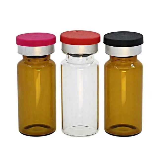 5 ml 7 ml 10 ml Farmasötik Açık Amber Liyofiliasyon tüplü kırpma üstü Kapaklı Flip off Glass Vials