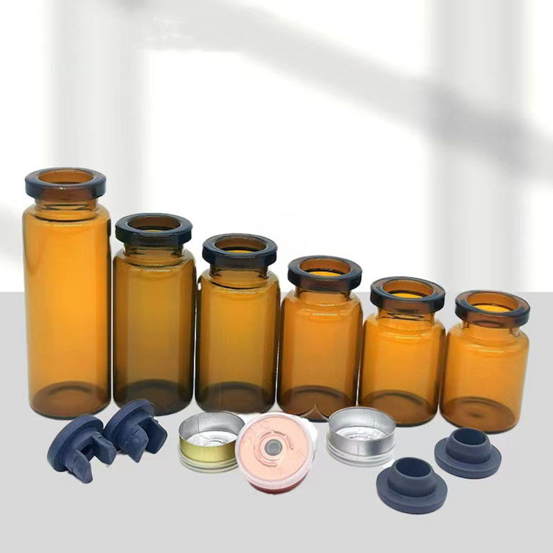 Özel Farmasötik Steril Reçeteli Cam Vial 5ml 7ml 10ml Açık Amber Tubular Enjeksiyon Cam Vial