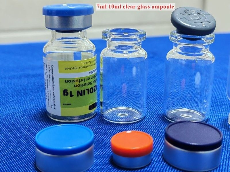 7 ml 10 ml Açık Amber Farmasötik Steril Enjeksiyon Tubular Steril Boş Cam Şişeler Tıbbi kullanım için Antibiyotik