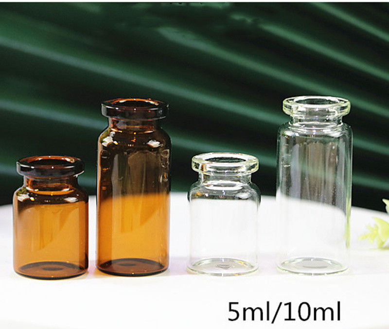 7 ml 10 ml Açık Amber Farmasötik Steril Enjeksiyon Tubular Steril Boş Cam Şişeler Tıbbi kullanım için Antibiyotik