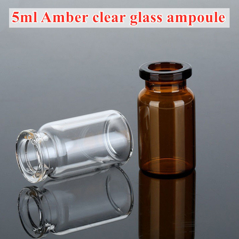 5ml 7ml 10ml 20ml Tıbbi kozmetik Borosicilat Tüplü tıbbi Enjekte edilebilir cam şişeler Alüminyum Plastik Kapaklı