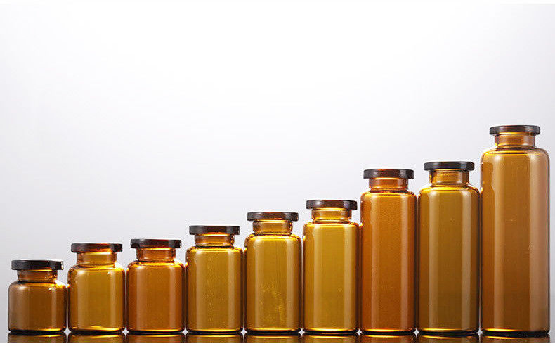5 ml 7 ml Alüminyum plastik kapağı olan aşı için açık ve kahverengi borosilikat cam tüplü cam enjeksiyon şişeleri