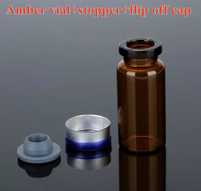 5 ml 7 ml Alüminyum plastik kapağı olan aşı için açık ve kahverengi borosilikat cam tüplü cam enjeksiyon şişeleri