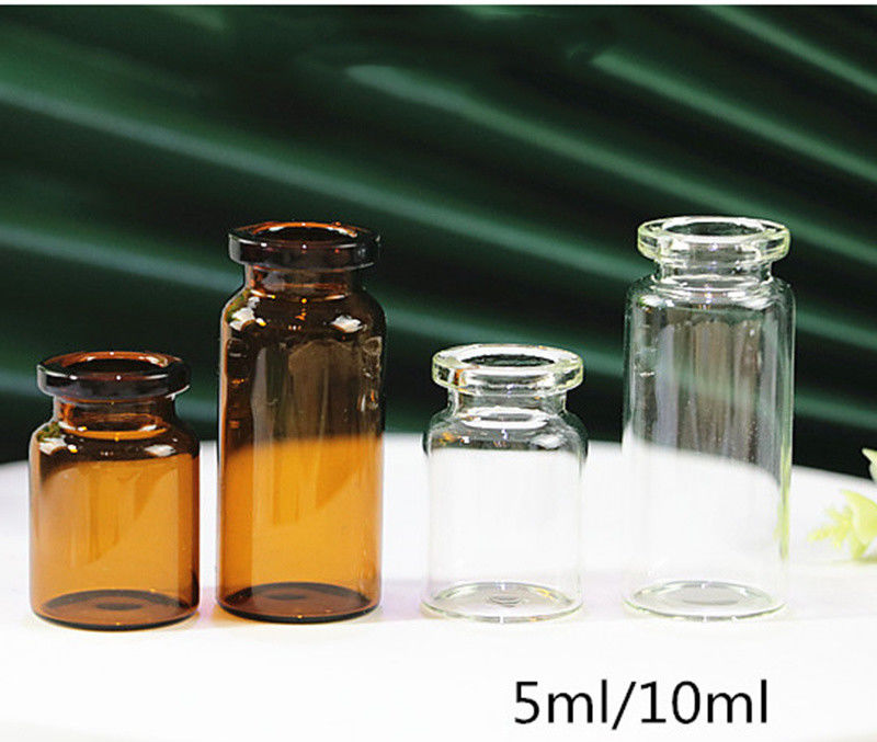 Kalıplı I. Tipi Cam Flakon 10ml Tıbbi Cam Flakon Kauçuk Kapağı