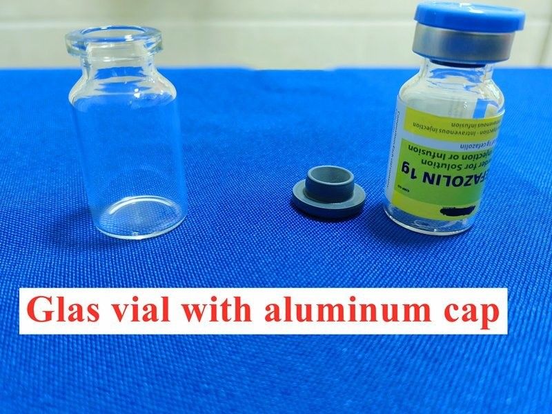 Borosilikat 18mm Açık Cam Şişeler Kapaklı USP Tip Boş Cam Şişe
