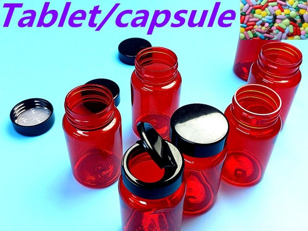 100cc 150cc PET Plastik Kapsül Şişe İlaç Hap Vitamin tablet Şişe Konteyner Plastik Hap Kapsülleri Şişe