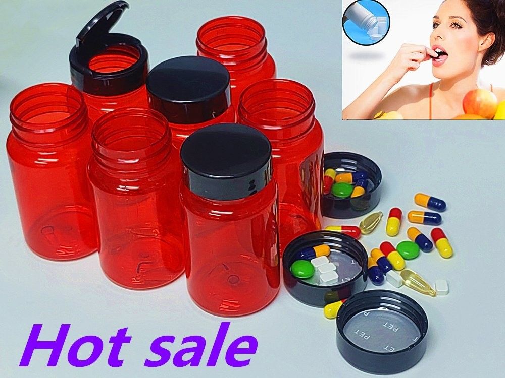 100 ml 150 ml PET Farmasötik Şişe Vitamin Kapsülü Tablet Hap Takviyesi Plastik Kapsül Sağlık Tıbbı İlacı Şişe