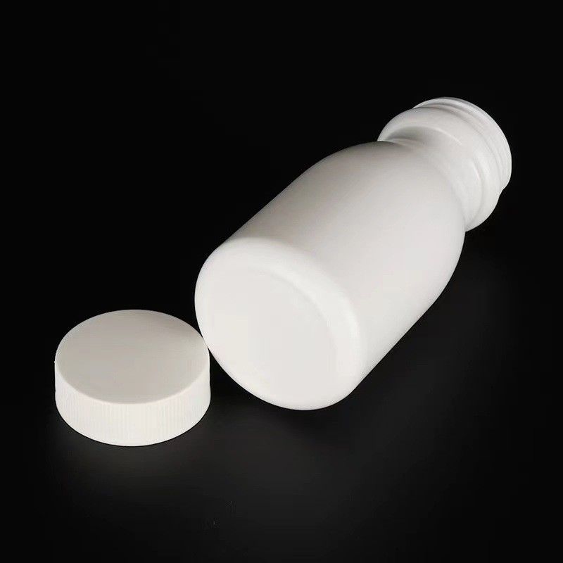 Boş Geniş Ağız 100ml 150ml Beyaz Plastik PE Farmasötik Hap Kapsül Kapsula Tabakçısı İlaç Vitamin ilaç şişesi