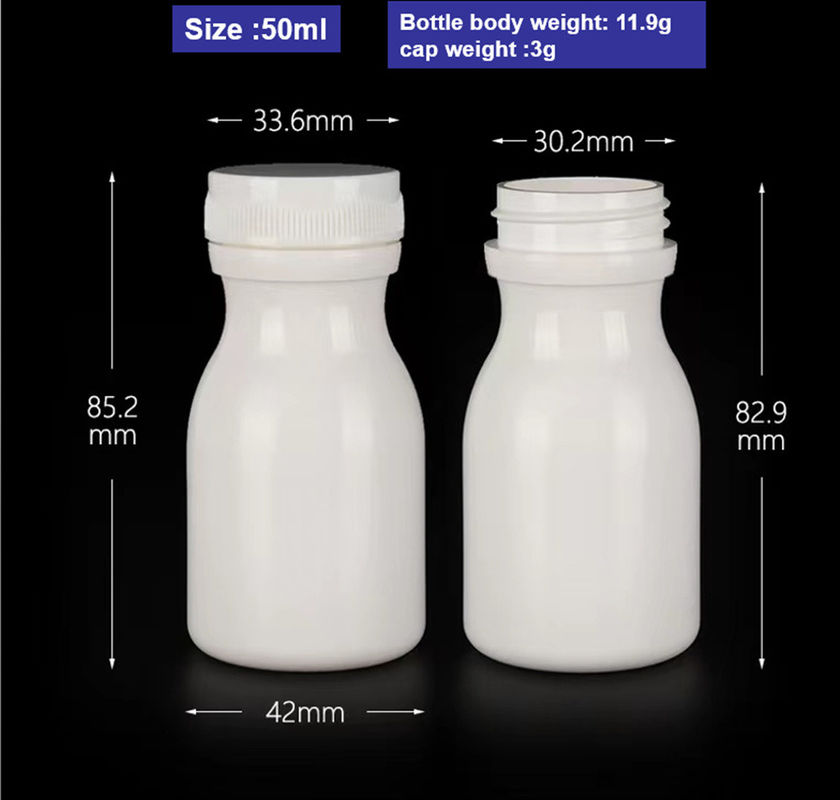 Boş Geniş Ağız 100ml 150ml Beyaz Plastik PE Farmasötik Hap Kapsül Kapsula Tabakçısı İlaç Vitamin ilaç şişesi