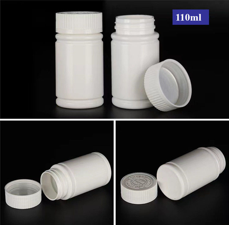 Boş Geniş Ağız 100ml 150ml Beyaz Plastik PE Farmasötik Hap Kapsül Kapsula Tabakçısı İlaç Vitamin ilaç şişesi