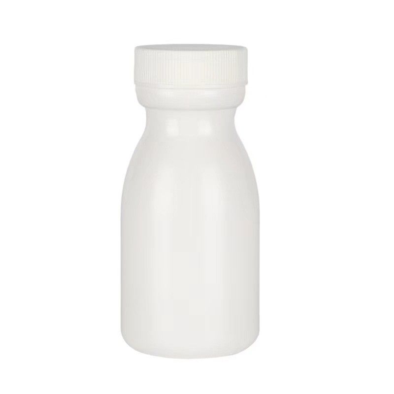 Boş Geniş Ağız 100ml 150ml Beyaz Plastik PE Farmasötik Hap Kapsül Kapsula Tabakçısı İlaç Vitamin ilaç şişesi