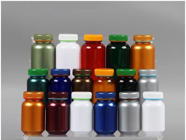 Boş Geniş Ağız 100ml 150ml Beyaz Plastik PE Farmasötik Hap Kapsül Kapsula Tabakçısı İlaç Vitamin ilaç şişesi