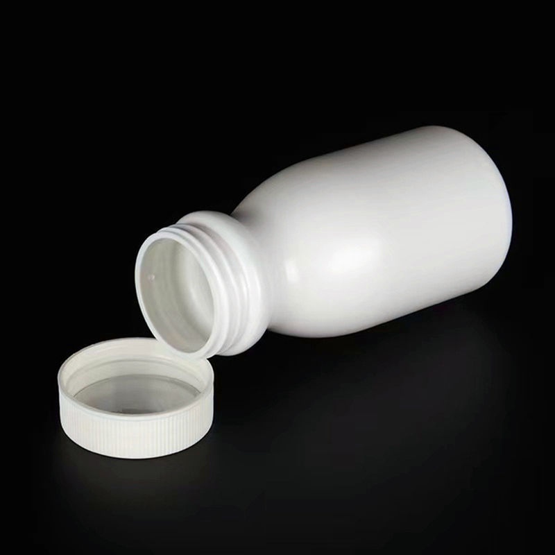 Boş Yuvarlak 50ml 100ml 150ml Beyaz HDPE Kapsul Tabletler Hap Şişeler Plastik Takviyeler Plastik PE ilaç şişesi