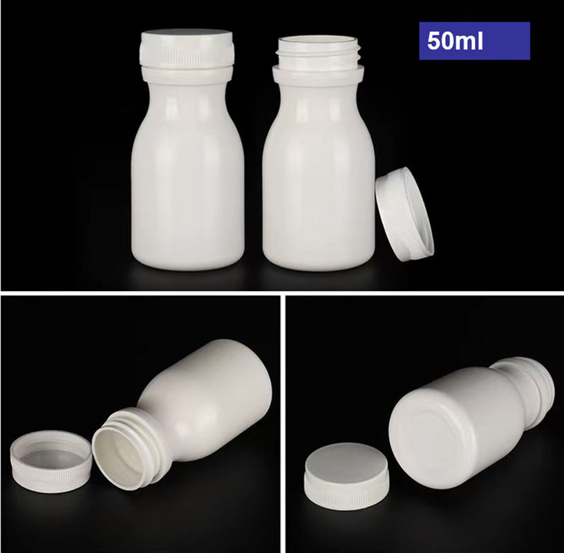 Boş Yuvarlak 50ml 100ml 150ml Beyaz HDPE Kapsul Tabletler Hap Şişeler Plastik Takviyeler Plastik PE ilaç şişesi