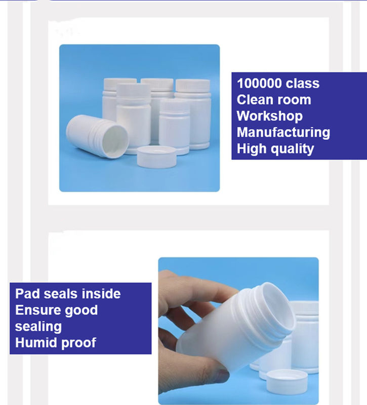 30 ml 50 ml 100 ml Beyaz PE Boş Plastik Vitamin Kapsülü Sağlık Takviyesi Tablet İlaç Kapsülü Hap Şişeleri