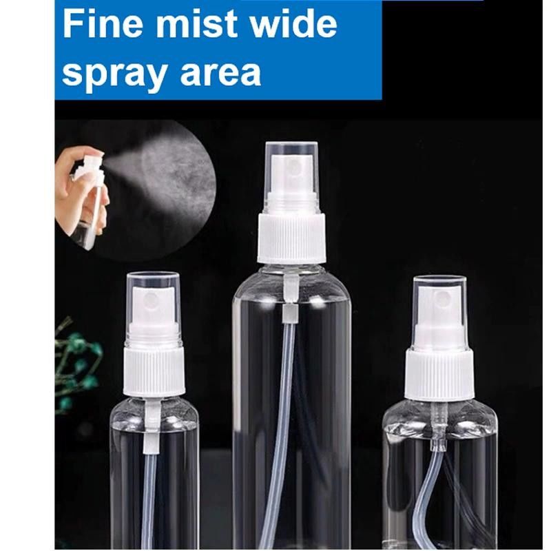 Seyahat Boyutu taşınabilir Boş Plastik Alkol PET Sprey Şişe El Temizleyici Beyaz Sprey Pompası Vücut plastik sprey şişe