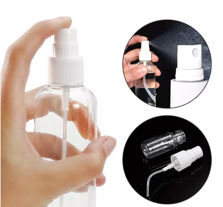 Seyahat Boyutu taşınabilir Boş Plastik Alkol PET Sprey Şişe El Temizleyici Beyaz Sprey Pompası Vücut plastik sprey şişe