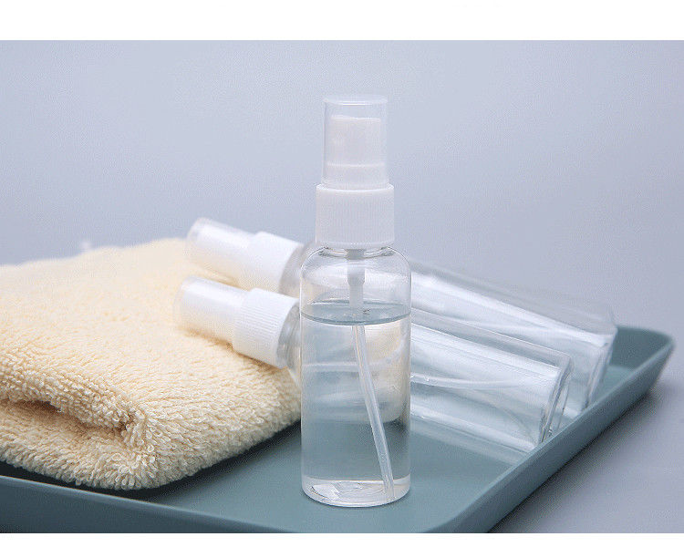 30ml 60ml 100ml yeniden doldurulabilir alkol açık şeffaf Boş Plastik Sprey Şişeleri PET Sprey Şişesi Fine Mist Sprayer ile