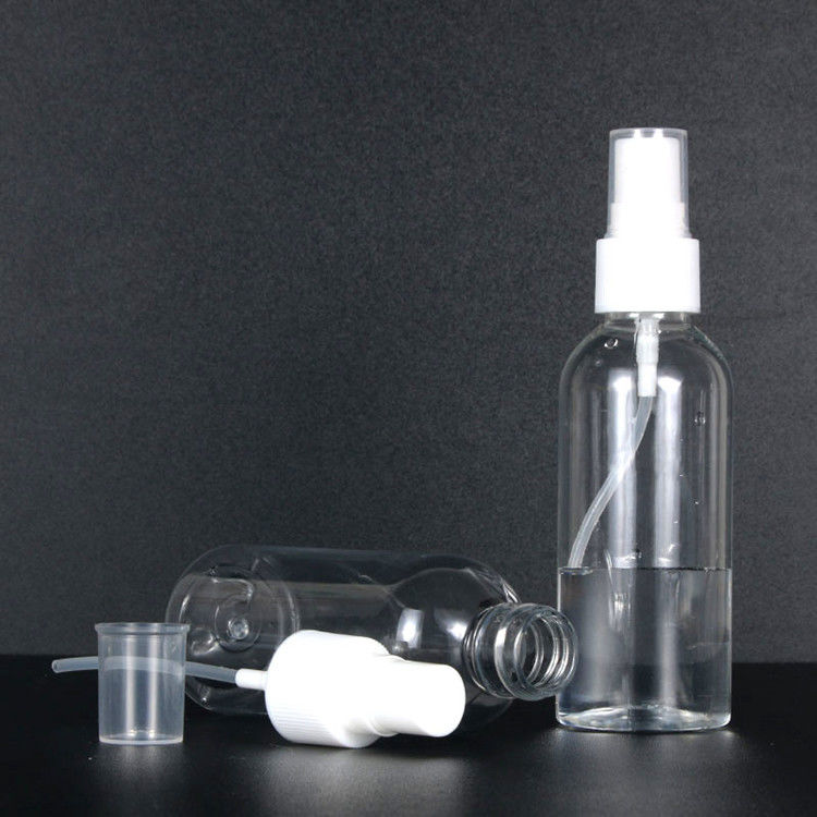30ml 60ml 100ml yeniden doldurulabilir alkol açık şeffaf Boş Plastik Sprey Şişeleri PET Sprey Şişesi Fine Mist Sprayer ile