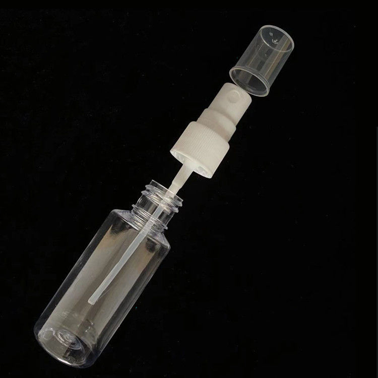Doldurulmuş boş beyaz şeffaf Ucuz Boş şeffaf 1 oz 50ml 100ml 120ml kozmetik PET plastik sis spreyi şişeleri