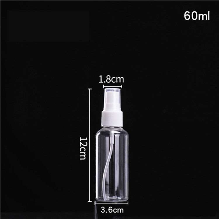 Doldurulmuş boş beyaz şeffaf Ucuz Boş şeffaf 1 oz 50ml 100ml 120ml kozmetik PET plastik sis spreyi şişeleri