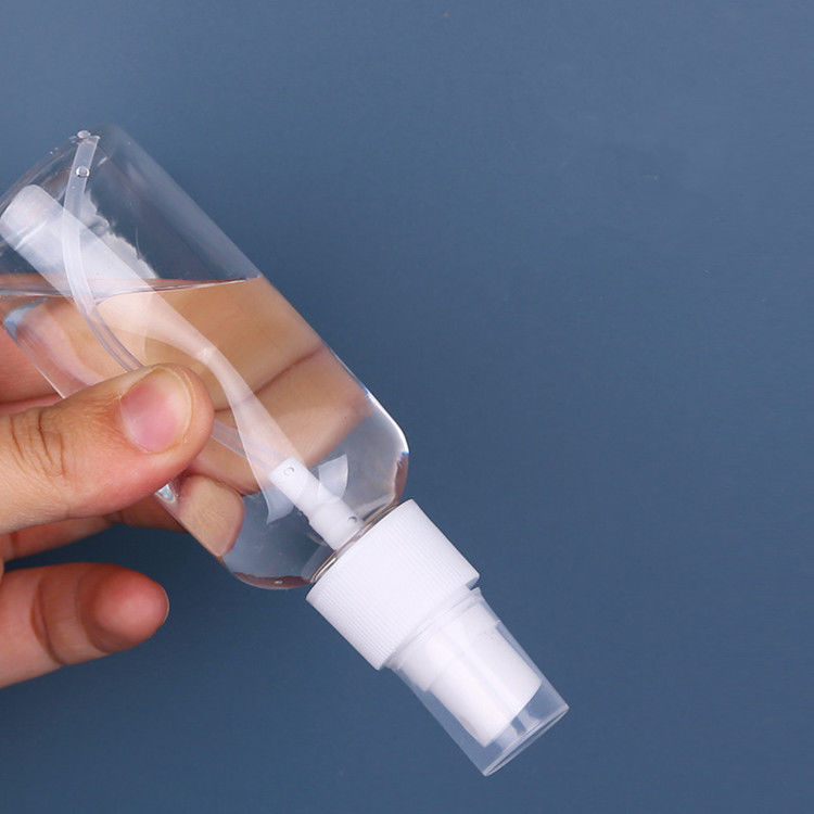 50 ml taşınabilir mini cep yolculuk açık şeffaf losyon alkol dezenfektan düz yuvarlak PET plastik sprey şişe